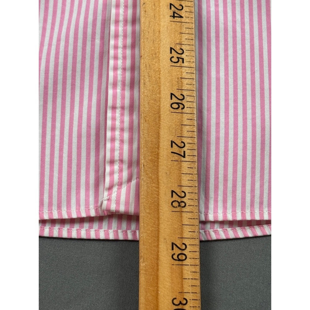 Ralph Lauren Polo XXL Custom Fit Pink White Stripe Cotton Button Down Shirt Mens - Picture 7 of 15